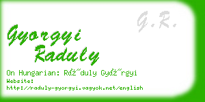 gyorgyi raduly business card